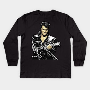 Vintage Elvis Presley Kids Long Sleeve T-Shirt